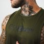 Ανδρικό Αμάνικο Cut Off Military Green - GymBeam