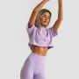 Γυναικείο T-Shirt Limitless Cropped Lavender - GymBeam