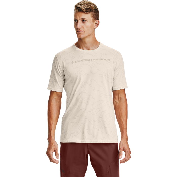 Ανδρικό T-Shirt All Over Wordmark Brown - Under Armour