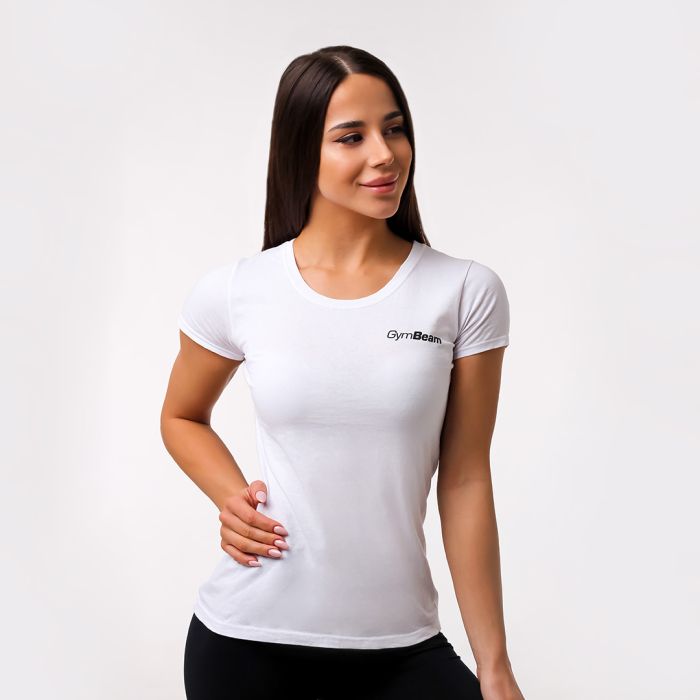 Γυναικείο T-shirt Basic White - GymBeam