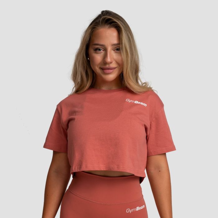 Γυναικείο Limitless Cropped T-Shirt Cinnamon- GymBeam