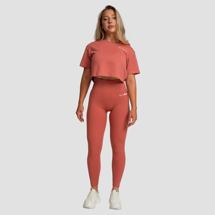 Γυναικείο Limitless Cropped T-Shirt Cinnamon- GymBeam