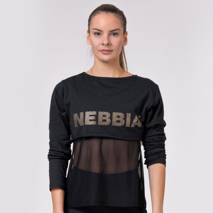 Αθλητικό Τοπ Intense Mesh Black – NEBBIA