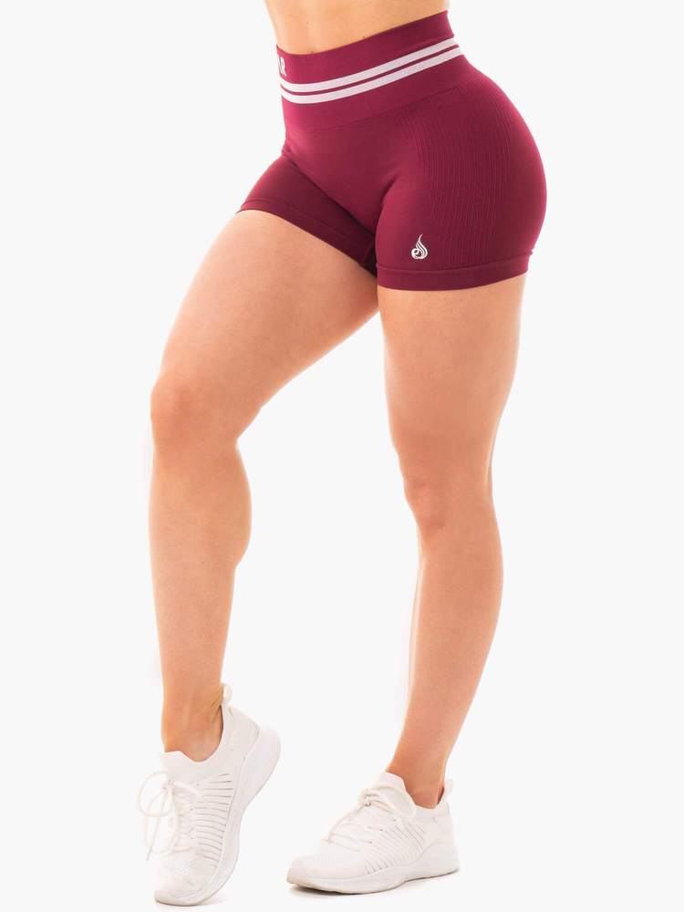 Γυναικείο Ψηλόμεσο Σορτς Freestyle Burgundy – Ryderwear