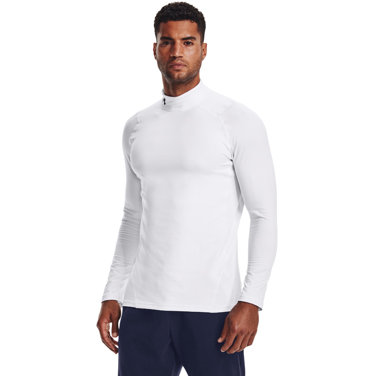 Ανδρική Μπλούζα ColdGear Armour Fitted Mock White - Under Armour